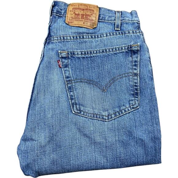Levi’s 505 Made in USA Regular Fit Straight Leg Jeans - Picture 1 of 4